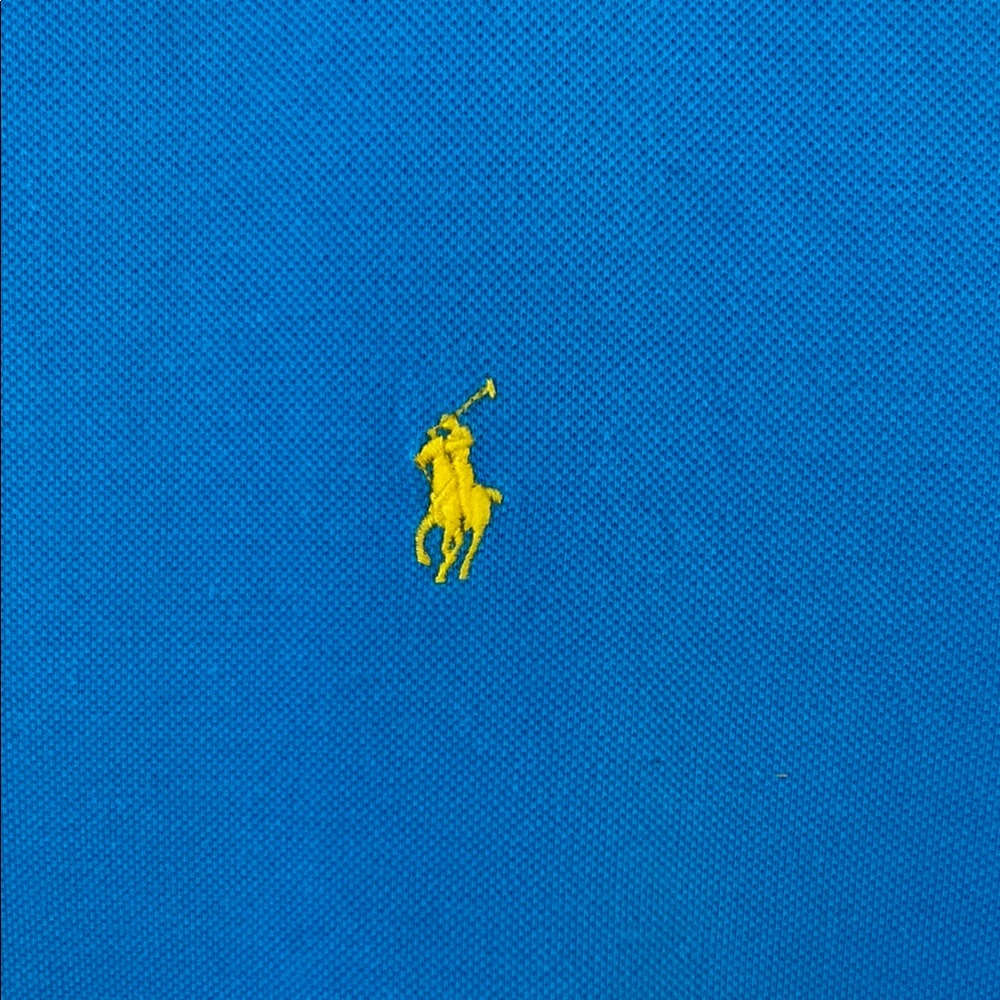 Men’s Polo Ralph Lauren Blue Shirt with Yellow Logo
